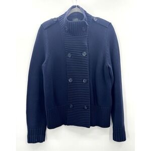 VTG Ralph Lauren XL Double Breasted Cardigan Sweater Nautical Fisherman Knit 90s